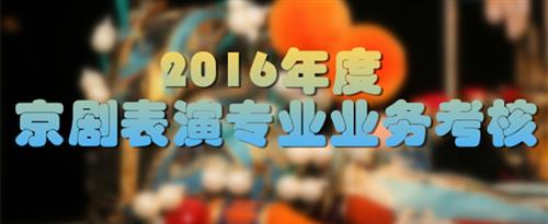 女人被男人插的动态视频国家京剧院2016年度京剧表演专业业务考...